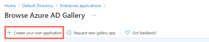 Create application button