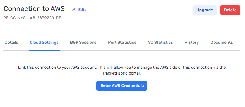 Add AWS credentials