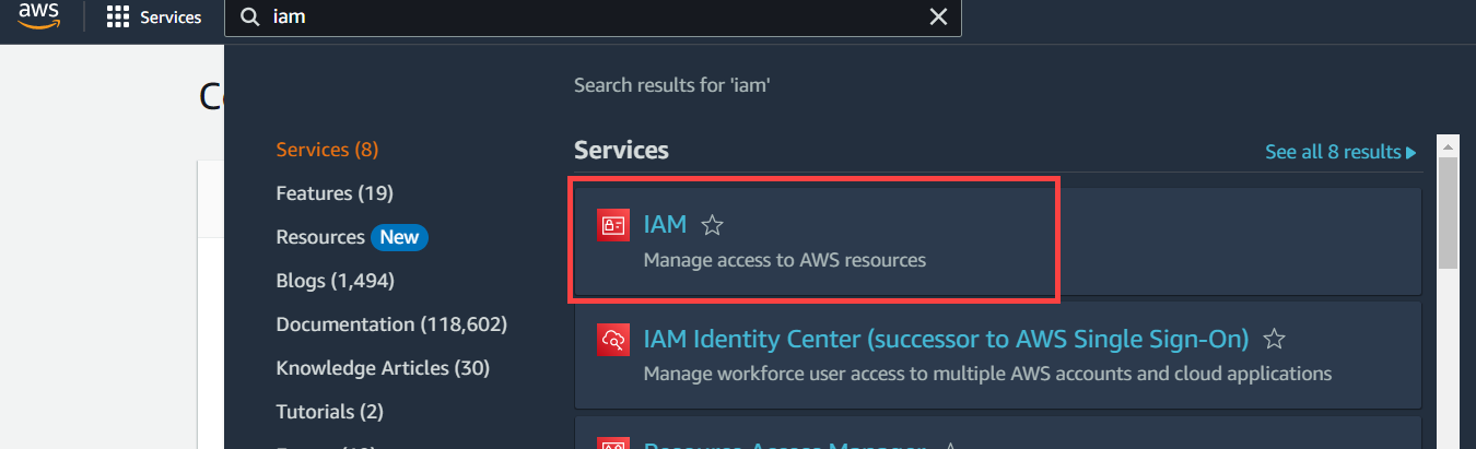 IAM search