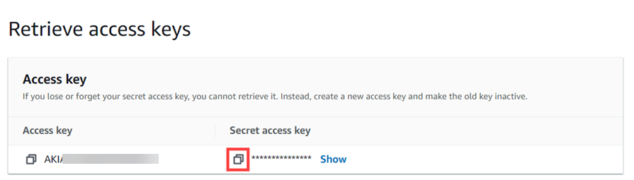IAM copy key