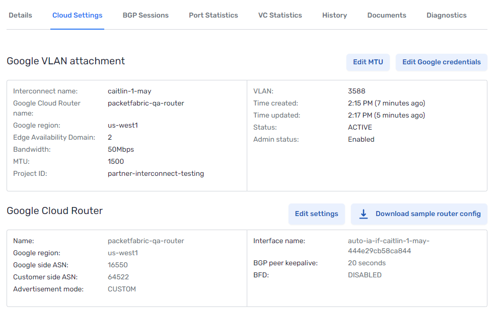 Download sample config button