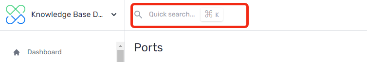 screenshot of global search