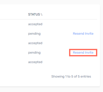 screenshot of the link user panel