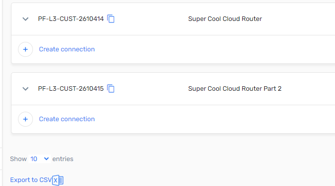 Cloud Router to CSV