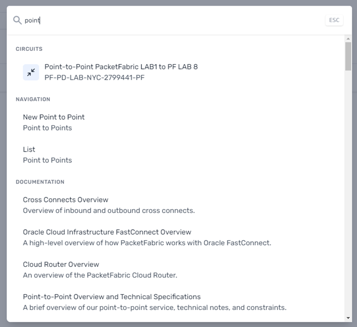 new portal global search