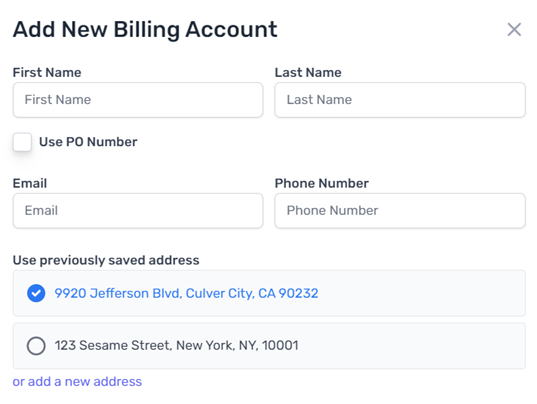 Saved address