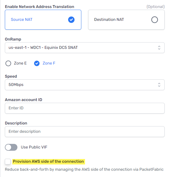 AWS provisioning