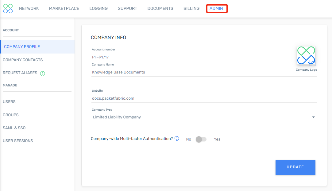 admin pages