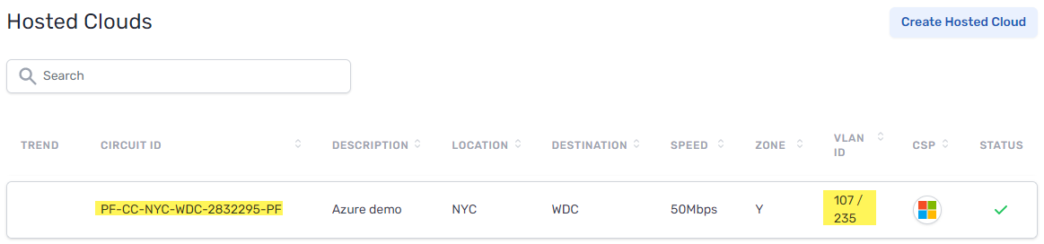 Hosted clouds page